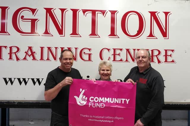 David Brazer, left, founder of Ignition Training, with Janette Haddon and Steve Sylvester.