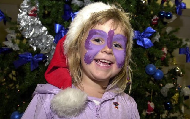 Rebecca Farrow aged five from Armthorpe had her face painted at the Yorkshire Outlet in 2002.