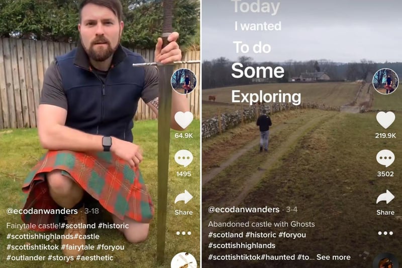 @ecodanwanders is a wholesome account dedicated to Dan's exploration of the Scottish Highlands. He takes his 127.7k followers to Outlander standing stones, fairytale castles, and to see Scotland's breathtaking natural scenery.
