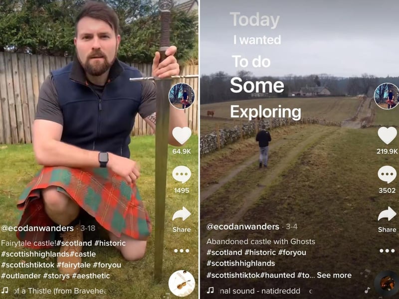 @ecodanwanders is a wholesome account dedicated to Dan's exploration of the Scottish Highlands. He takes his 127.7k followers to Outlander standing stones, fairytale castles, and to see Scotland's breathtaking natural scenery.