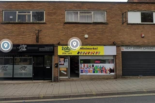 A Google Maps image of Zabka Mini Market on Attercliffe Road, Attercliffe, Sheffield, which has been refused a drinks sales licence after a trading stsndards officer was able to buy illegal cigarettes from the store
