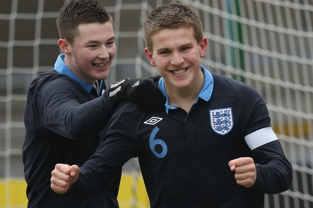 The midfielder couldn't even legally buy a pint here. Morris celebrates scoring for England against Slovenia at the under-17 Euros in 2013.