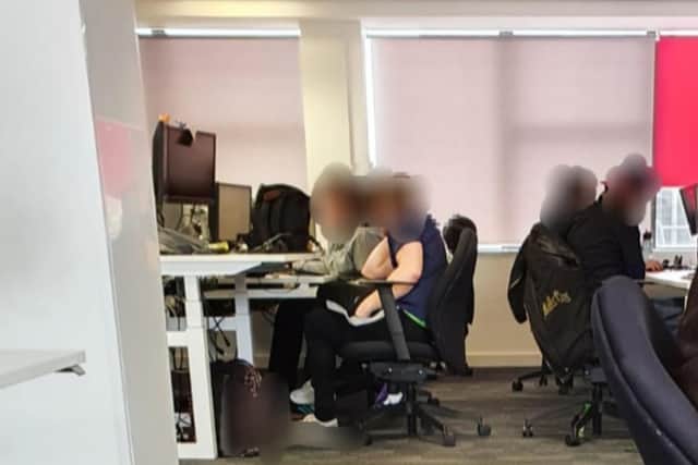 Photos from Plusnet's headquarters in Sheffield, where worried staff claim social distancing guidelines designed to prevent the spread of coronavirus are not being followed