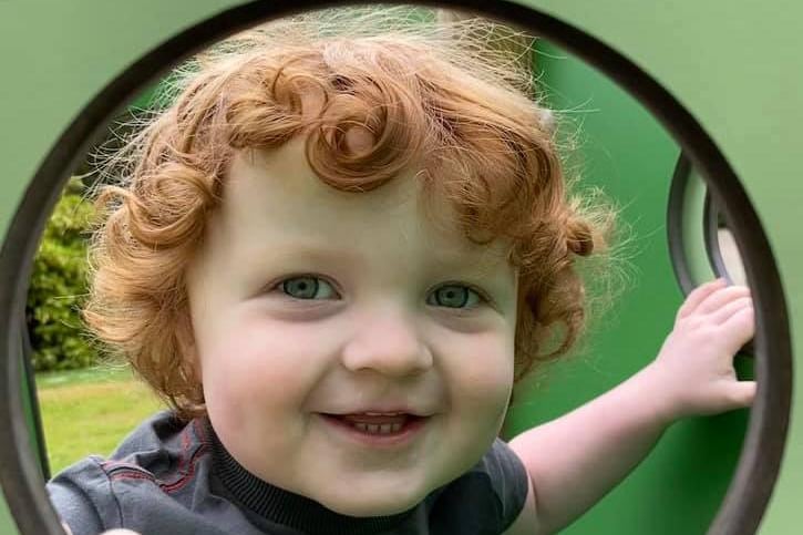 Megan Wood's son Jackson is pictured having fun in Kirkcaldy's Beveridge Park.
