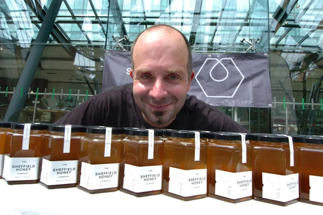 Jeremy Daughtry of the Sheffield Honey Company,in the Winter Gardens in 2010