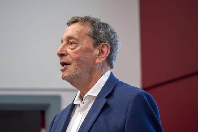 Lord Blunkett at Forge Valley School Head Prefect Inauguration Ceremony. Picture Scott Merrylees