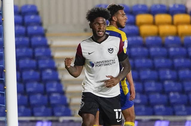 Ellis Harrison marked his first start to the season with a hat-trick Picture: Jason Brown