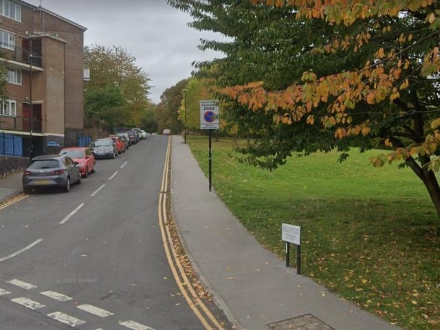 Where would be more romantic to meet your 'belle' than Bellefield Street, Netherthorpe. And those trees look like they'd make a lovely place to meet. PIcture: Google