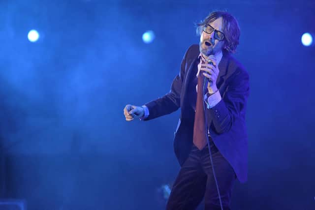 Pulp's frontman Jarvis Cocker. The band originates from Sheffield and was formed in 1978.