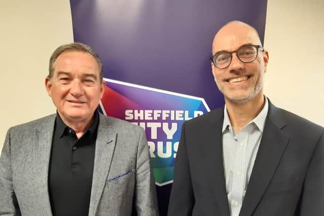 David Grey, left, chair of Sheffield City Trust and chief executive Andrew Snelling.
