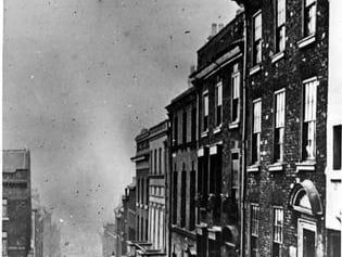 Mark believes people can learn a lot from history. Paradise Square in Sheffield was a central site for meetings and demonstrations in the 18th and 19th century, which often called for a more equal society. Pictured: Paradise Street from Paradise Square, 1900-1919.