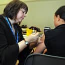 Y8 pupils at Silverdale School receiving their HPV vaccinations.