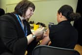 Y8 pupils at Silverdale School receiving their HPV vaccinations.