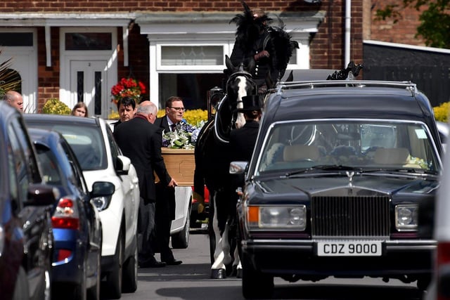 More than 700 people watched the funeral service as it was live streamed over the internet. Picture by FRANK REID