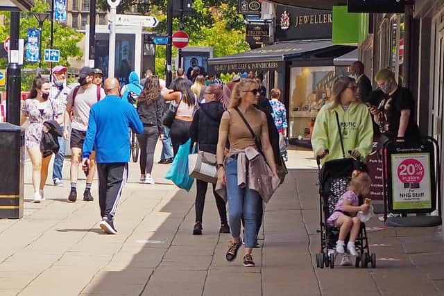 People out and about in Sheffield city centre as lockdown eases