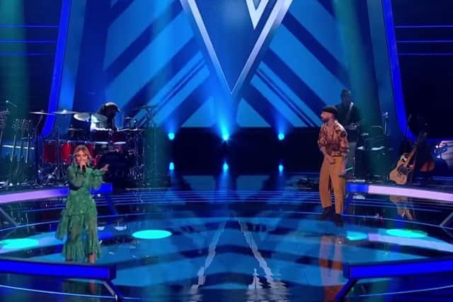 The pair jointly performed a cover of Nick Jonas's 'Close' featuring Tove Lo. Credit: ITV/The Voice UK.