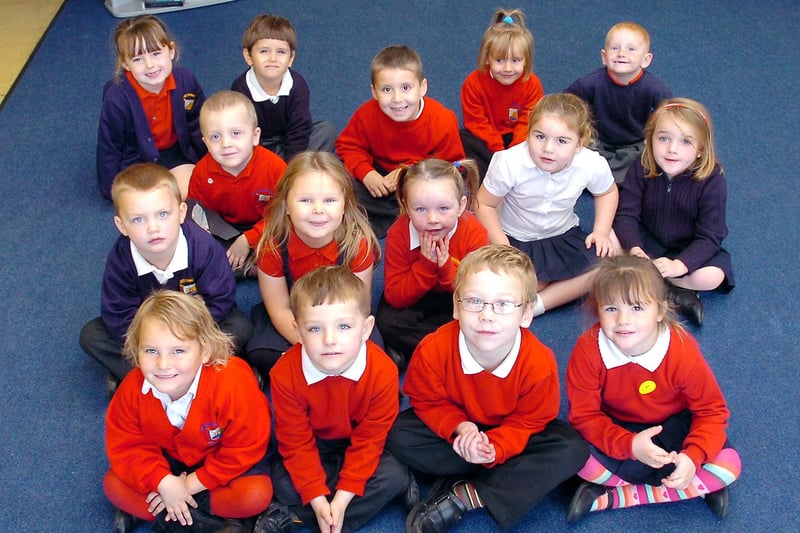 New starters at St Helens Primary School in 2007. How many faces do you recognise?