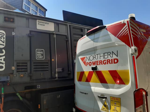 One of the Northern Powergrid generators in place at a sub-station in Upperthorpe, Sheffield last week after a fire caused a week of power cuts
