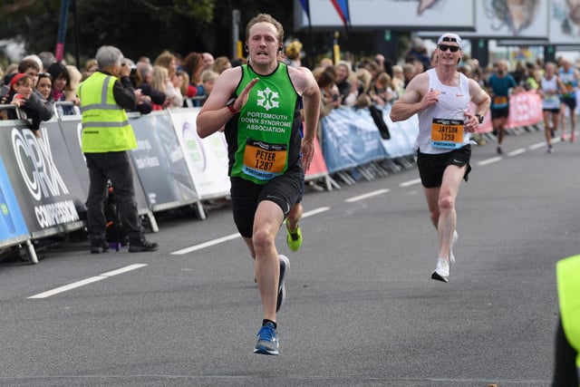 Peter running for the Down Syndrome Association. Picture: Keith Woodland (171021-0)