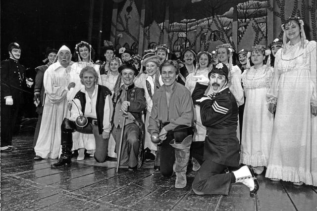 Paul Nicholas, front left, starred in the production of the Pirates of Penzance  that was the first production back on the Lyceum stage after the opening gala