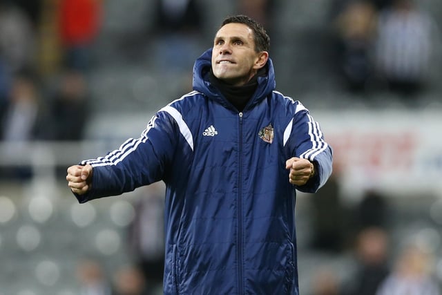 Gus Poyet reacts during the Premier League football between Newcastle United and Sunderland at St James's Park on December 21, 2014.