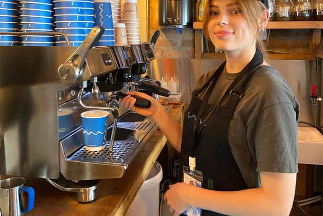 Yuliia Sharmankina was fast-tracked into CAWA Coffee's barista training