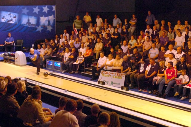 Europe team member Jens Nickel, in action at the Metrodome, Barnsley, for the 2006 Weber Cup V11 Ten Pin Bowls  challenge against the USA