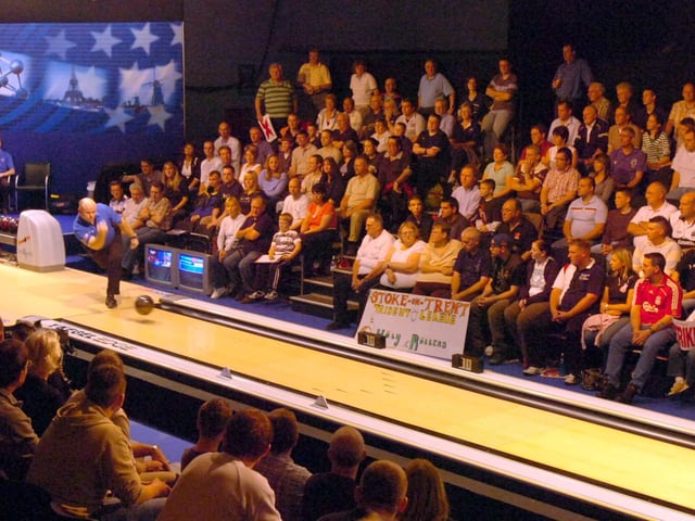 Europe team member Jens Nickel, in action at the Metrodome, Barnsley, for the 2006 Weber Cup V11 Ten Pin Bowls challenge against the USA