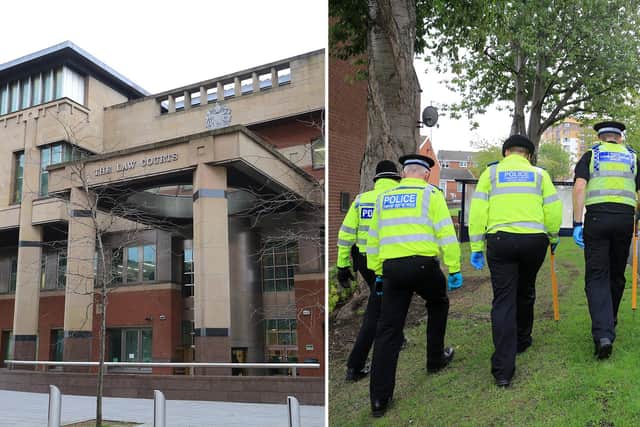 Sheffield Crown Court, pictured, has heard how a South Yorkshire dad has denied murdering his baby son after the youngster died from a severe head injury.