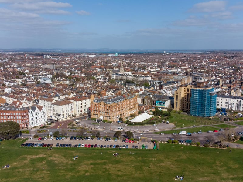 With Southsea stretching out behind