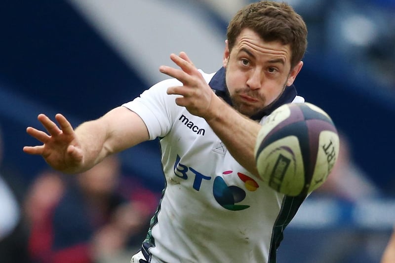 March 13, 2016: Scotland 29, France 18, Six Nations
Jedburgh's Greig Laidlaw passing the ball at Murrayfield (Photo by David Rogers/Getty Images)