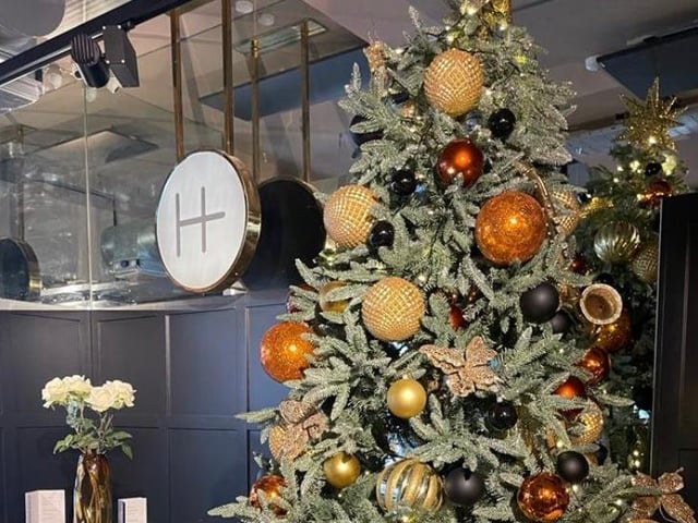 There's a bonnie tree at restaurant, Hatch, with bronze and copper baubles instead of the usual festive red. 
129 South Street, www.hatchstandrews.com
