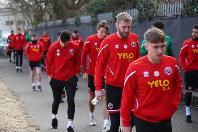 Sheffield United's squad are preparing to face Tottenham Hotspur in the FA Cup: Simon Bellis/Sportimage