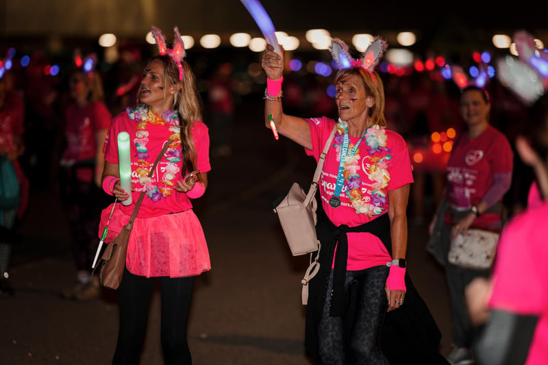 Glowsticks at the ready for these Sparkle Night Walk supporters.