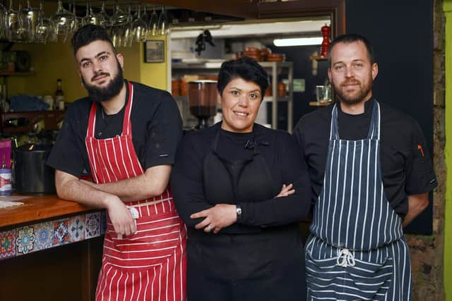 Daniela Cooke, owner of La Mama on Abbeydale Road, Sheffield, is upset about the numberb of no-shows. She's pictured with chefs Iago Gastro and Andy Sanderson. Picture Scott Merrylees