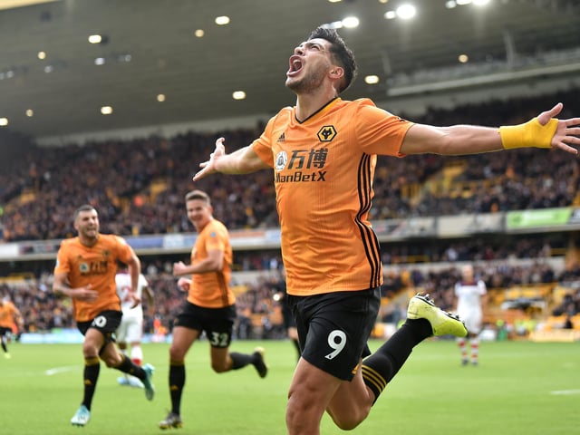 Total shots at goal: 243. Total goals: 41. Highest proportion of team goals: Raul Jimenez (31.7%).