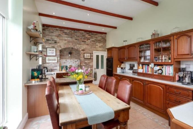 The Houghton property's kitchen and dining area.