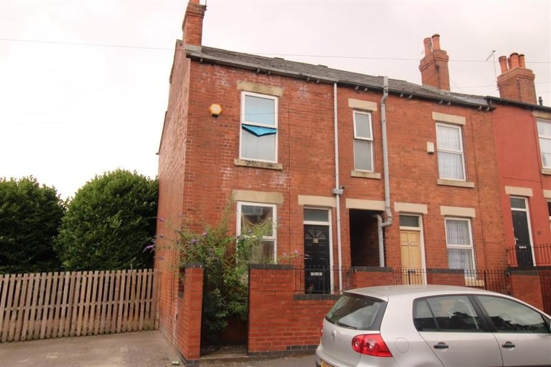 This three bedroom end terraced house in Rothay Road, Grimesthorpe, has a guide price of £25,000 to £30,000.