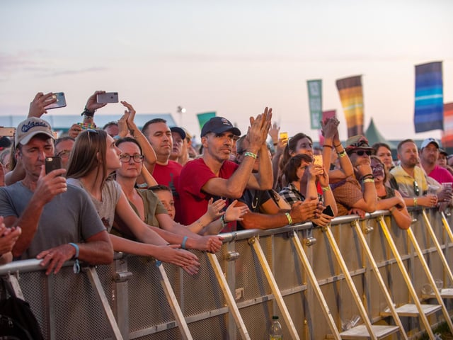 The crowd enjoying  Plan B on The Common Stage. Picture: (250819-100)