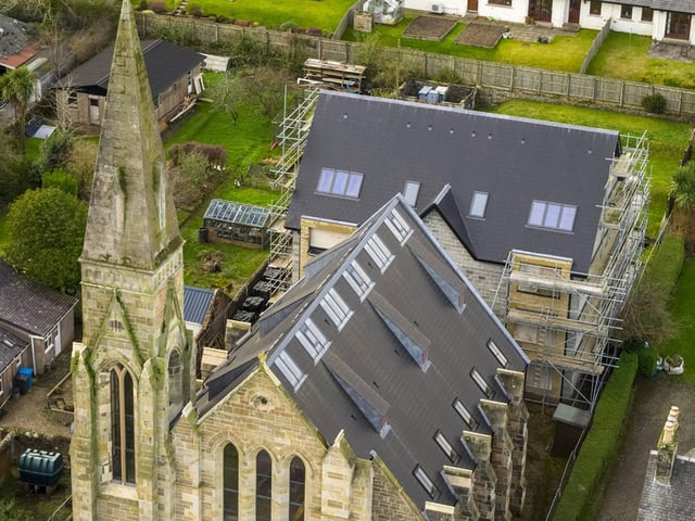 Work on the roof has almost been completed.