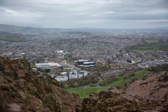 A view of Edinburgh, where there is no shortage of famous landmarks. How many can you spot?