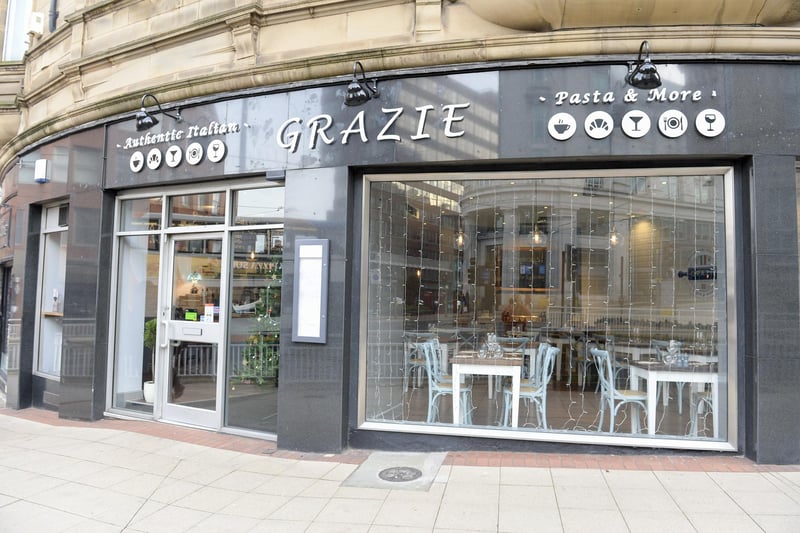 Grazie authentic Italian at Leopold Street in Sheffield is rated 4.8 out of 5, with 176 Google reviews. Customers rate the atmosphere highly