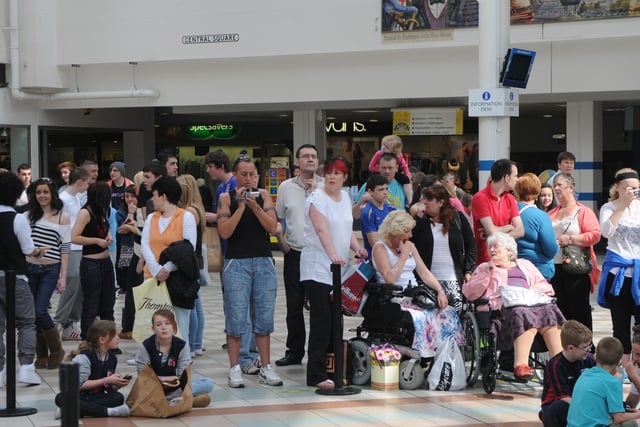 Shoppers in Middleton Grange shopping centre were pictured as they watched live performances from Red Dreams in 2011. Were you in the audience?