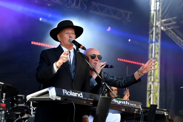 Heaven 17 are still going strong - here they are performing at Leyland Festival in Lancashire over the Platinum Jubilee weekend