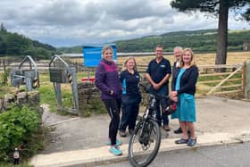 Members of the Stocksbridge Towns Deal Board at Underbank Reservoir. Far left is Miriam Cates, MP for Penistone and Stocksbridge, and far right is local councillor Julie Grocutt. 