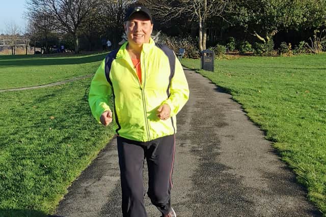 Rotherham Hospital nurse Kate Ellis out training for her run