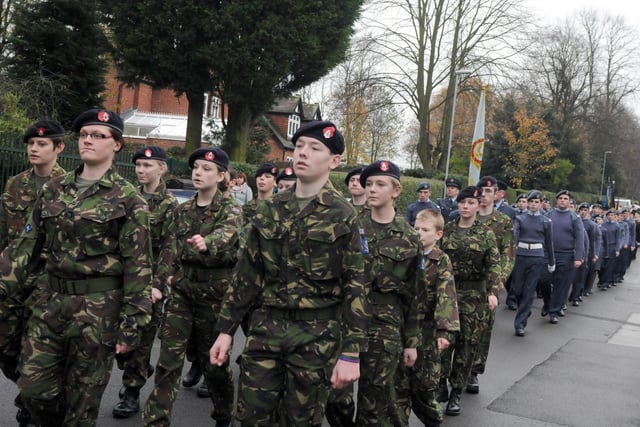 2010: Hucknall Remembrance parade and wreath laying