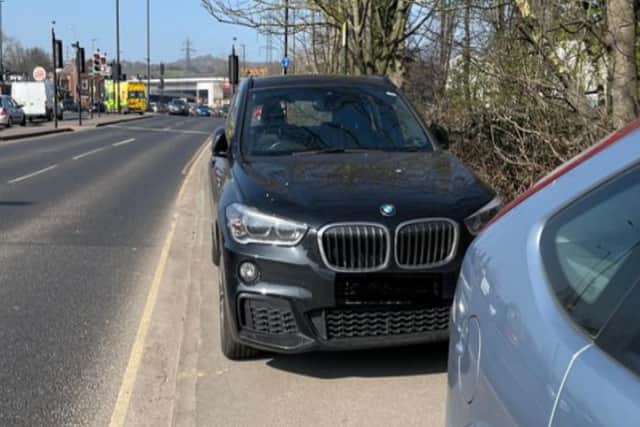 An example of the kind of dangerous parking which Sheffield North West Neighbourhood Policing Team said could cost drivers £100 and three points on their licence