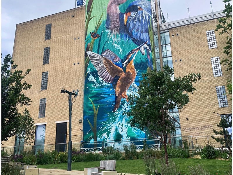 Reverie, painted by Peachzz, located on Carver Street, Sheffield. This is one of the most intricate pieces of street art in Sheffield, earning a space in the top 3.