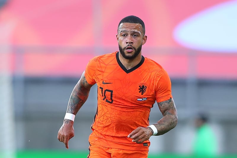 Scotland managed a respectable 2-2 draw with fellow Euro 2020 hopefuls the Netherlands in this friendly match on June 2 in Faro. Pictured is Holland's Memphis Depay.